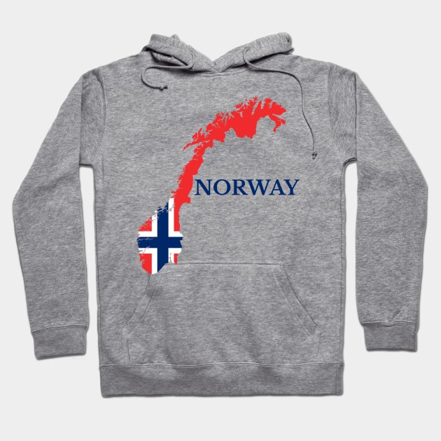 Norway Flag map Hoodie by maro_00